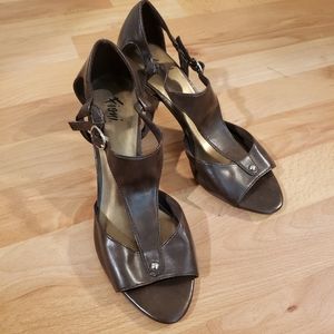 Womens Brown High Heels Size 8
